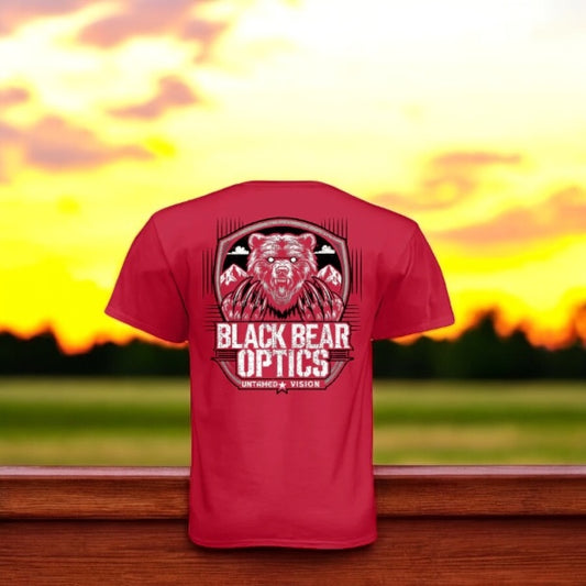 Red Untamed T-shirt - Black Bear Optics